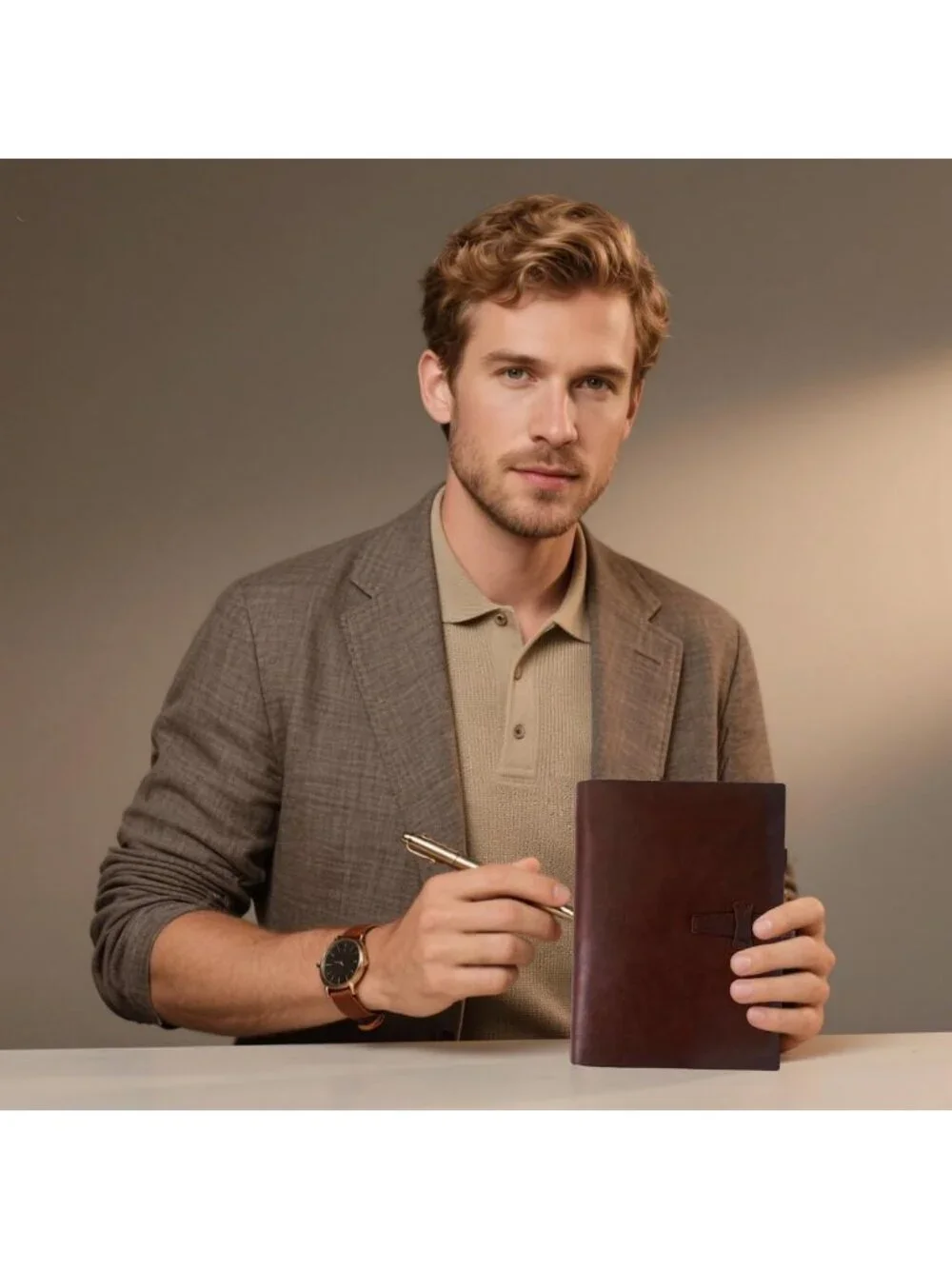 Vintage Refillable A5 Leather Binder Notebook | 6-Ring Organizer with 120 Pages